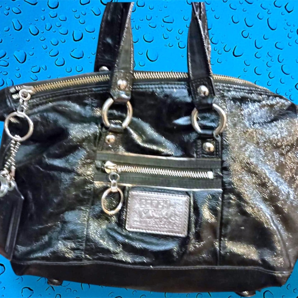 Black Patent Leather Handbag